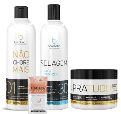 Imagem de Borabella Kit Selagem 3d Semi Definitiva + Shampoo  Pratudo