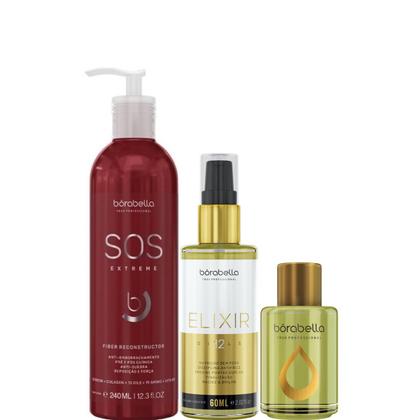 Imagem de Borabella SOS 240ml + Óleo Elixir 60ml + Óleo de Argan 7ml