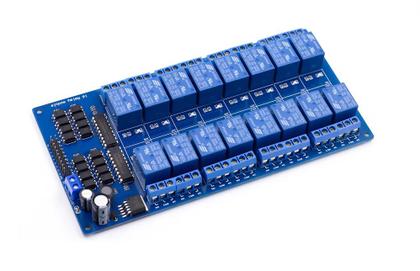 Imagem de BORNE16-24 Módulo Relé 16 Canais 24V com Optoacoplador e Acionamento TTL LRI  BORNE16-24