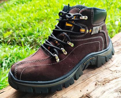 Imagem de Bota Coturno em Couro Nobuck Adventure Costurada Palmilha em Gel