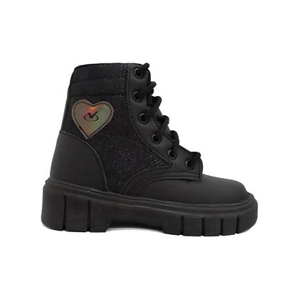 Imagem de Bota Coturno Infantil ViaVip 5600 com Glitter e Coração