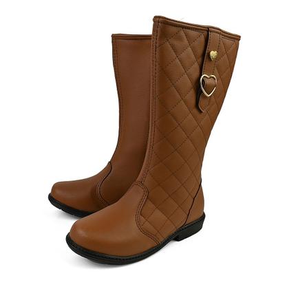 Imagem de Bota Infantil Cano Alto Coturno Menina Fleca Matelassê  Lançamento