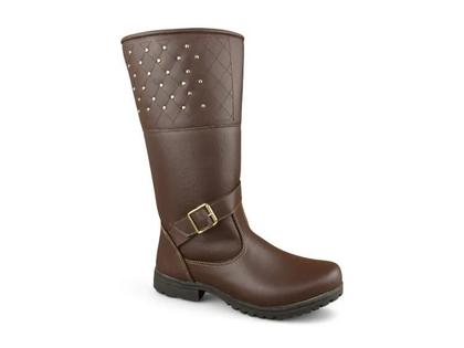 Imagem de Bota Infantil Montaria Fuffy Com Detalhe Dourado Cafe