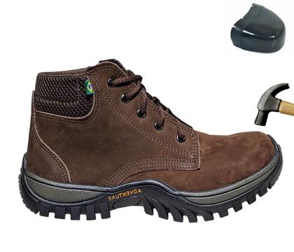 Imagem de Bota Masculina Adventure Couro Coturno Casual De Segurança