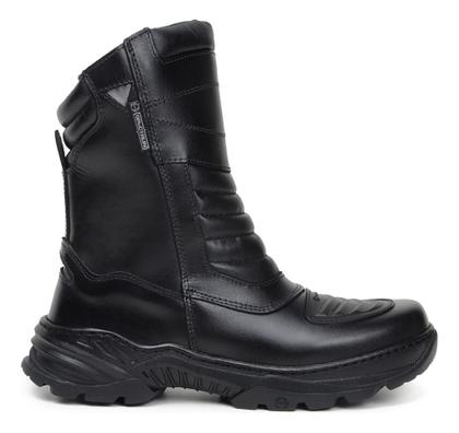 Imagem de Bota Militar Preto Couro Tatica Coturno Original C/ Ziper