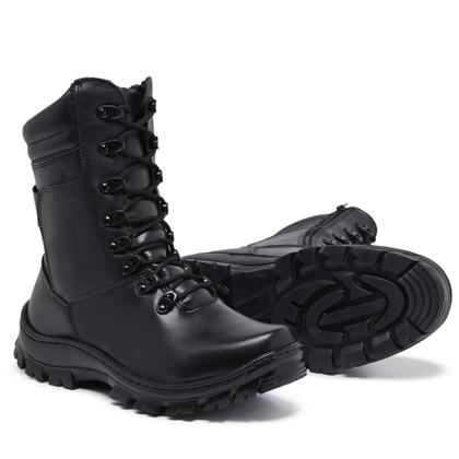 Imagem de Bota Tático em Couro com Zíper 