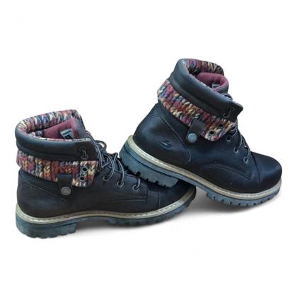 Imagem de Bota Tratorada Feminina Marrom Bradok Couro Nº 37 Envio Imediato