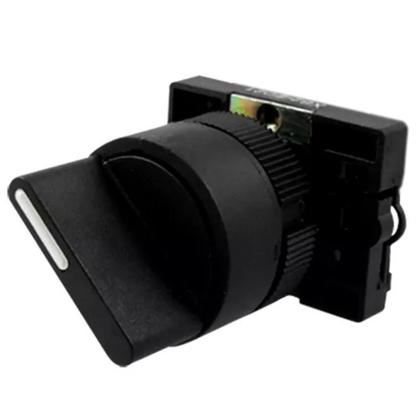 Imagem de Botão Comutador Manopla Curta Preto 1-0-2 - SLMB8T0 - STECK