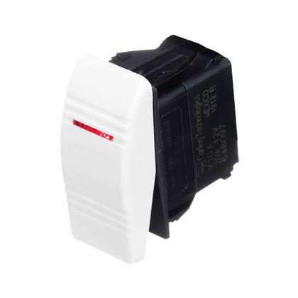 Imagem de Botão De Buzina Momentâneo Branco LED Vermelho 12V