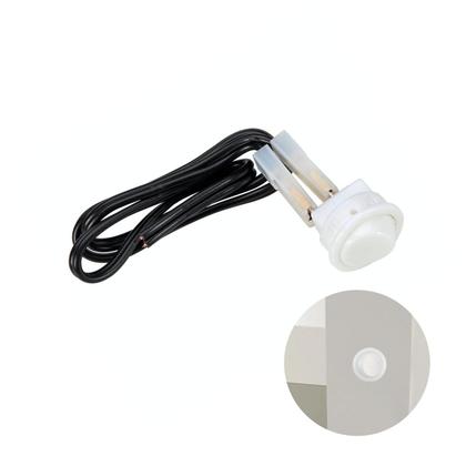 Imagem de Botão Interruptor Gota Bolinha Redondo Branco de Embutir Para Led Em Móveis Nuze