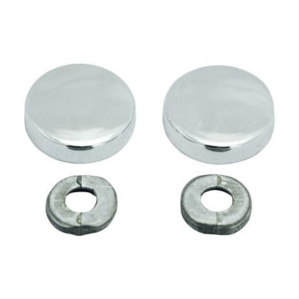 Imagem de Botão rosca interna cabeça chata maciça metal - 50 unidades