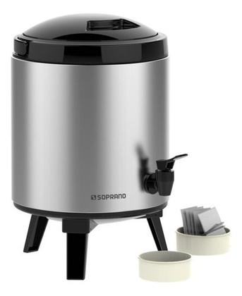 Imagem de Botijão Térmico Soprano Palace 6 Litros Aço Inox C/ Torneira