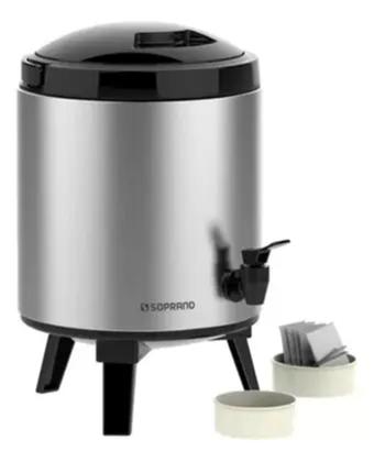 Imagem de Botijão Térmico Soprano Palace 6 Litros Aço Inox C/ Torneira