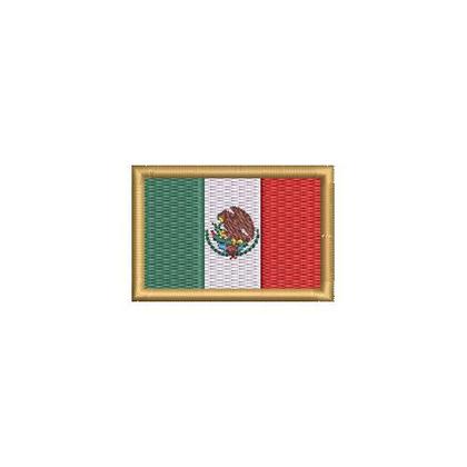 Imagem de BP0050-011 Bandeira México Patch Bordado 5,7x3,8cm