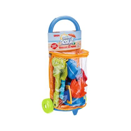 Imagem de Brinquedo Infantil Acqua Trolley de Praia 8 Peças Gulliver - 5054