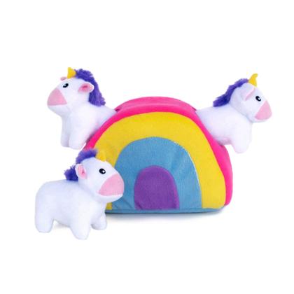 Imagem de Brinquedo interativo para cães ZippyPaws Burrow Unicorns in Rainbow