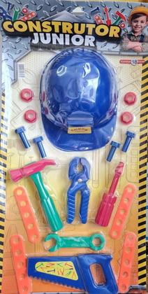 Imagem de Brinquedo Kit Ferramentas Construtor Junior Com Capacete