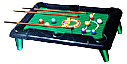 Imagem de Brinquedo Kit Mini Sinuca Jogo De Bilhar Pool Snooker 16x11