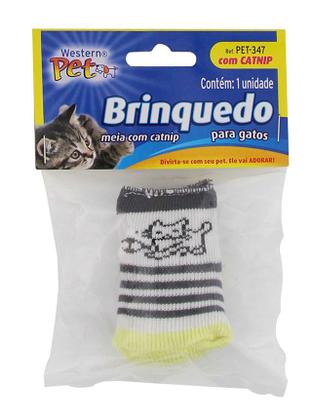Imagem de Brinquedo para gatos - MEIA COM CATNIP - WESTERN - Kit com 2 unidades