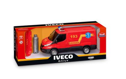 Imagem de Brinquedo Van Iveco Daily Resgate C/ Maca E Cilindro Usual Brinquedos