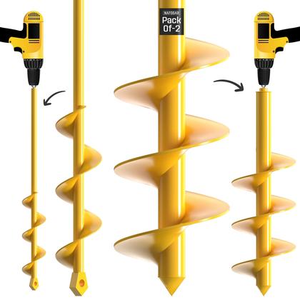 Imagem de Brocas NAFOGAR Garden Auger Spiral 5 cm e 9 cm