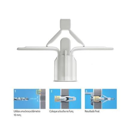 Imagem de Bucha C/ Aba Gesso Drywall 24-32mm