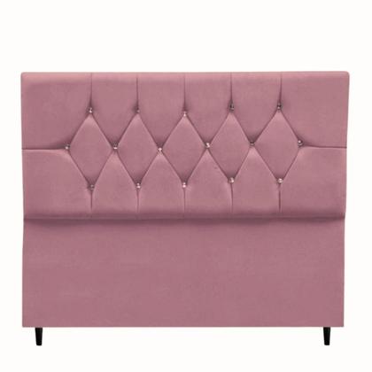 Imagem de Cabeceira Cama Box Solteiro 90 cm Geovana Suede Rosê
