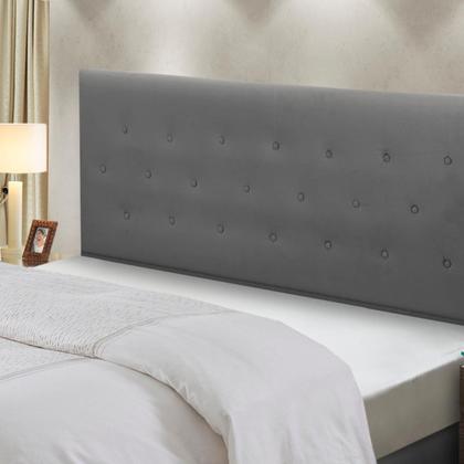 Imagem de Cabeceira de Cama Box Madeira Estofada Casal Montreal