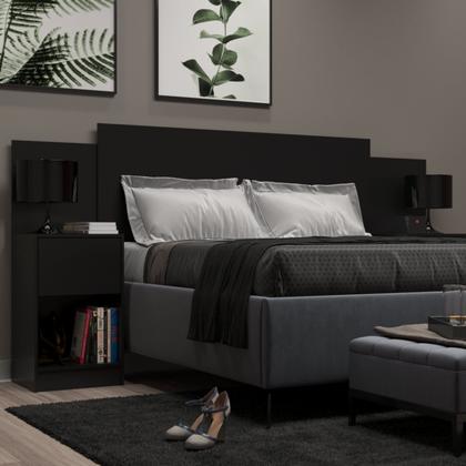 Imagem de Cabeceira de Casal Sublime 2 Gavetas 2 Nichos