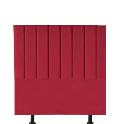 Imagem de Cabeceira Estofada Casal 140CM Cora Suede Vermelho - D A DECOR