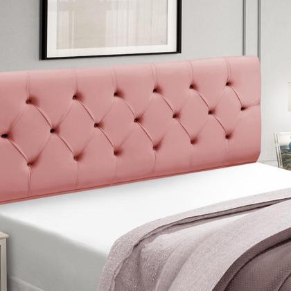 Imagem de Cabeceira Estofada Madeira Cama Box Solteiro Realeza