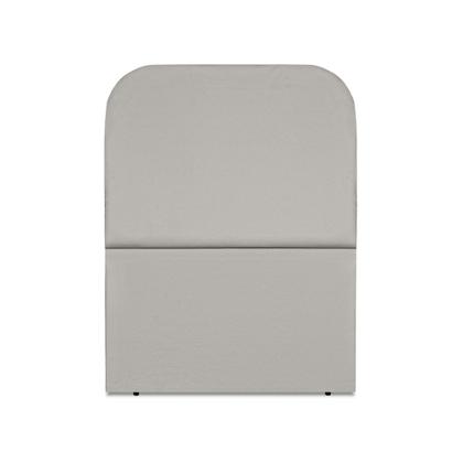Imagem de Cabeceira Estofada Solteiro Alana 90cm Suede Cinza Claro