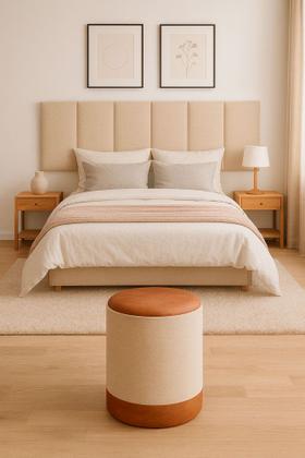 Imagem de Cabeceira King 10 Módulos Estofados Placa Cama Box Adesiva 200cm