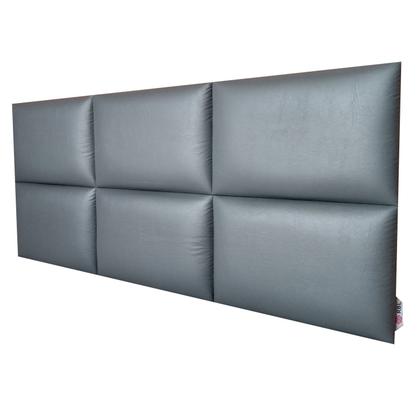Imagem de Cabeceira King Modulos Estofada Módena H6 Cama Box Cinza 195 x 60