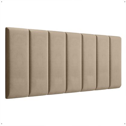 Imagem de Cabeceira Reta Lisa Modular Estofada Para Cama Box Queen Modulada