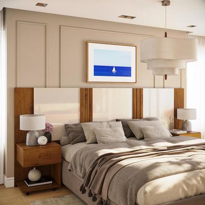 Imagem de Cabeceira Sleep Movelove para Cama Casal/Queen/King com 2 Criados