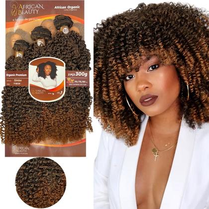 Imagem de Cabelo Aplique Tela Cacheado Afro Faz 1 Cabeça 300Gr Entrelace