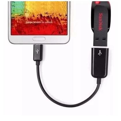Imagem de Cabo Adaptador Celular V8 Micro-Usb Conversor OTG Mouse Pen drive Universal Compatível com Motorola Samsung Xiaomi