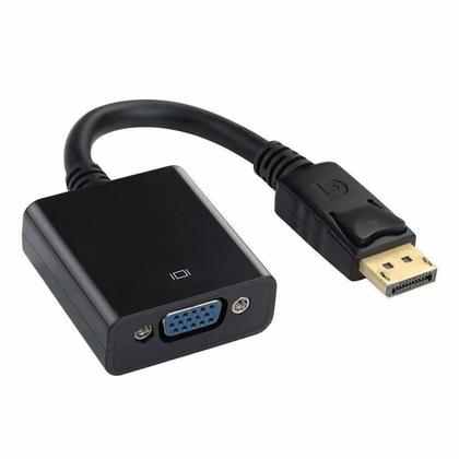 Imagem de Cabo Adaptador Displayport Macho Para VGA Fêmea 1080P Conversor Conector