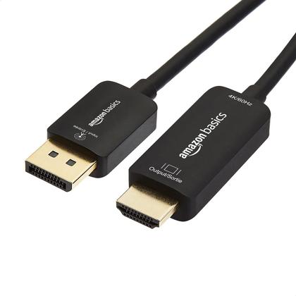 Imagem de Cabo Amazon Basics DisplayPort para HDMI 4k @60Hz 1m preto