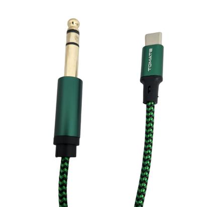 Imagem de Cabo Auxiliar Áudio Tipo Usb C X P10 Macho 6,35mm Stéreo 1m