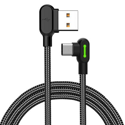 Imagem de Cabo Carregador Usb A Para Tipo C 90 Em L Com Led 1m Mcdodo