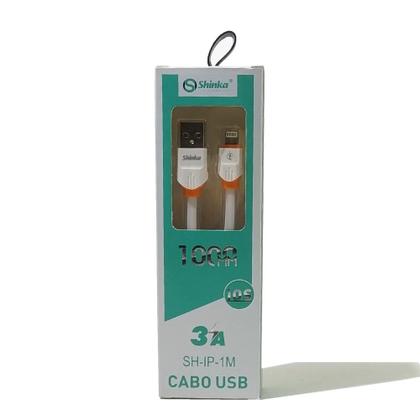 Imagem de Cabo carregador usb lightning 3a flat shinka sh-ip-1m