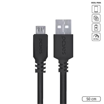 Imagem de Cabo Celular Micro Usb Usb a 2.0 50cm Preto