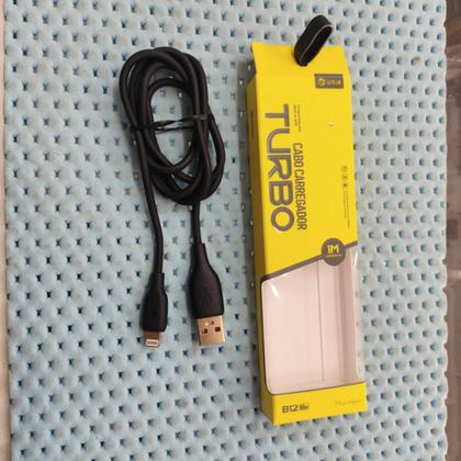 Imagem de Cabo Compatível para carregador modelo B12 Preto Tipo C - Lightning e Usb-Lightining