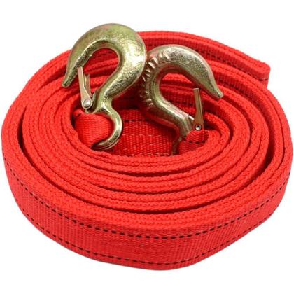 Imagem de Cabo Corda Cinta De Reboque Com Gancho Laranja De 40mm 5t 5m
