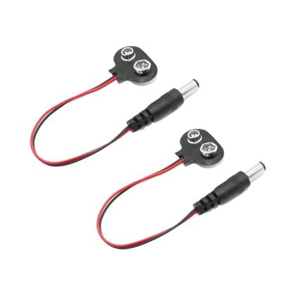 Imagem de Cabo De Alimentação De Bateria 9V DC Com Conector Plug Clip Barrel Jack Para Arduino Uno R3 Mega