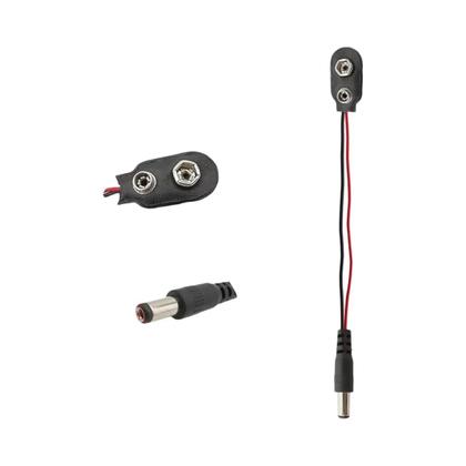 Imagem de Cabo De Alimentação De Bateria 9V DC Com Conector Plug Clip Barrel Jack Para Arduino Uno R3 Mega