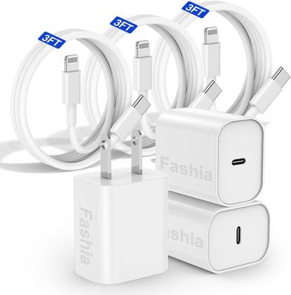 Imagem de Cabo de carregador rápido USB-C para Lightning de 1 m para iPhone 14 branco
