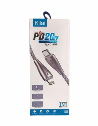 Imagem de Cabo de dados pd20w kilai 1p12 kingo cabo carregador tipoc- ios carga rapida transfer dados kilai kingo